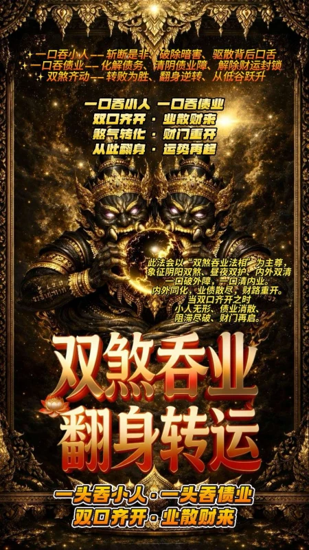 双煞吞业·翻身转运至尊大法会